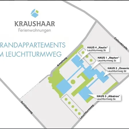 アパート Strandappartements Am Leuchtturmweg Schwalbennest *